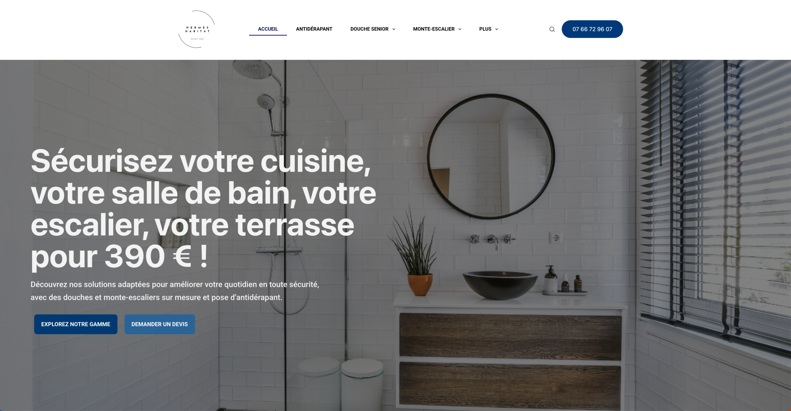 Projet Hermes Habitat – portfolio création site web